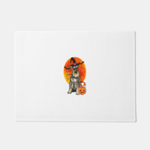 Paillasson Chien Halloween Miniature Schnauzer Jack-o'-lanter