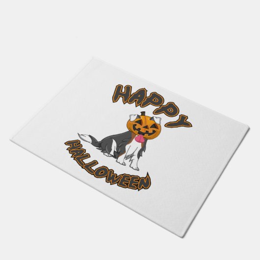 Paillasson Chien Halloween T Chemise Halloween Joyeux Chien H (Incliné)