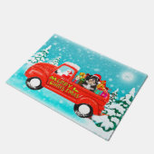 Paillasson Chien Havanais Noël Père Noël Livraison Camion (Incliné)