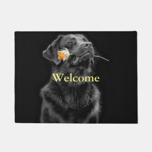 Paillasson Chien noir de laboratoire