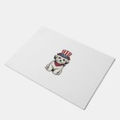 Paillasson Chien Patriotique Gravure Vintage Design Vectoriel (Incliné)