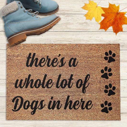 Paillasson Chien Paw Doormat - Il y a beaucoup de chiens ici