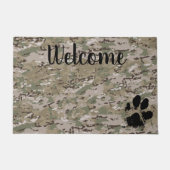 Paillasson Chien Paw - Empreinte de patte Door Mat (Devant)