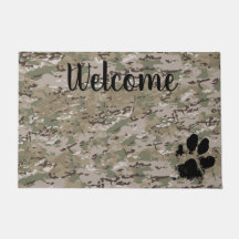 Chien Paw - Empreinte de patte Door Mat