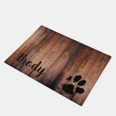 Paillasson Chien Paw Sol Mat Personnalisé (Incliné)