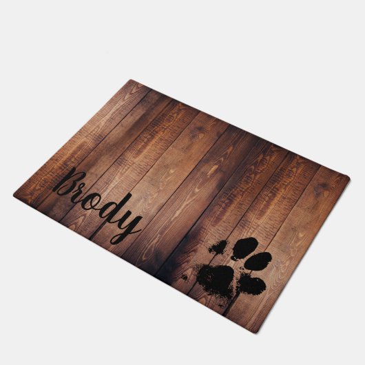 Paillasson Chien Paw Sol Mat Personnalisé (Incliné)