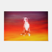 Paillasson Chien Pitbull Assis Sur La Plage (Devant)