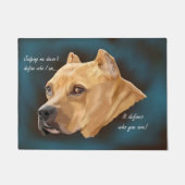 Paillasson Chien Pitbull rouge (Devant)