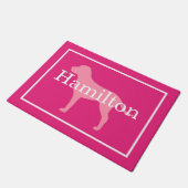 Paillasson Chien rose (Incliné)