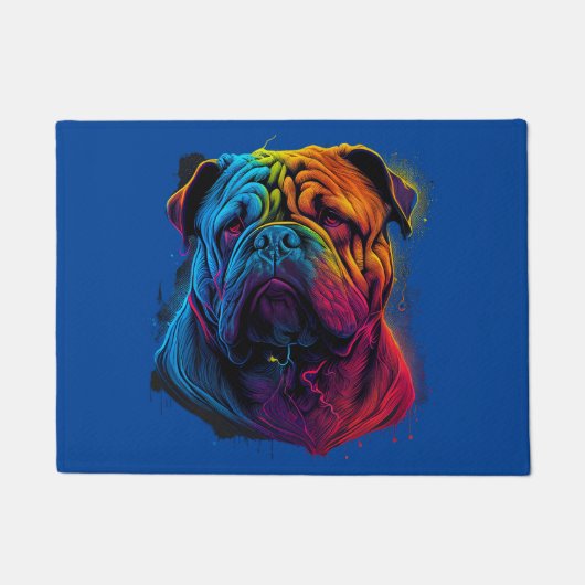 Paillasson Chien Shar Pei, Shar-Pei, chinois clair et luffeux (Devant)