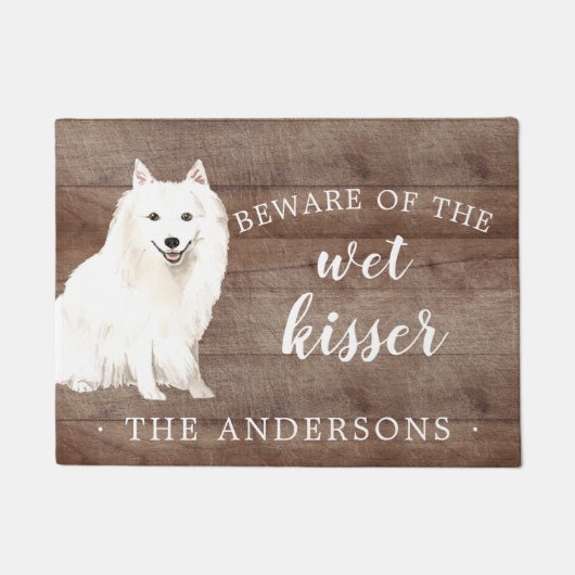 Paillasson Chien Spitz Japonais Porte Mat Personnalisé (Devant)