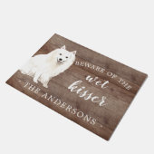 Paillasson Chien Spitz Japonais Porte Mat Personnalisé (Incliné)