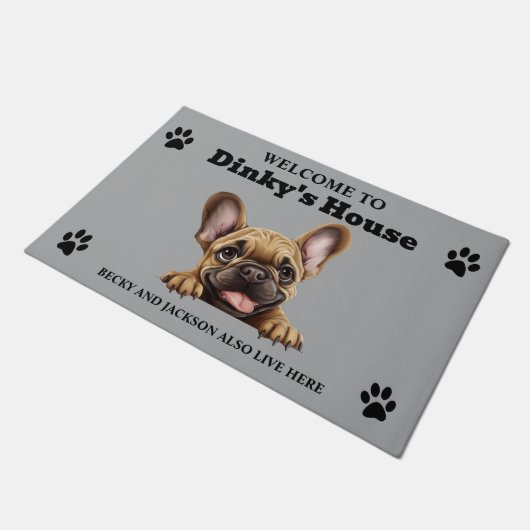 Paillasson Chien-taupe français mignon (Incliné)