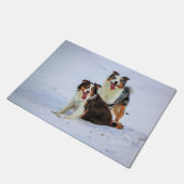Paillasson Chiens australiens de couples de berger (Incliné)