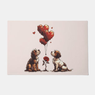 Paillasson Chiens Beagle de la Saint-Valentin