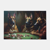 Paillasson Chiens belges de Malinoi jouant au Poker Art (Devant)