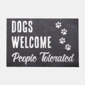Paillasson Chiens Bienvenue Personnes Tolérées Funny Amoureux (Devant)