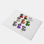 Paillasson Chiens Dachshund Halloween Happy Halloween (Incliné)