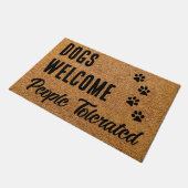 Paillasson Chiens de bienvenue, Les gens tolérés - Chien rust (Incliné)