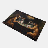 Paillasson Chiens de boxe jouant Poker Art (Incliné)
