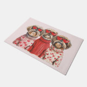 Paillasson Chiens de Chih Tzu de la fête de Valentines (Incliné)