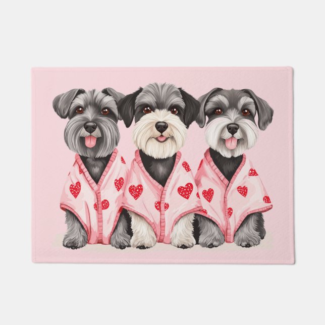 Paillasson Chiens de la Saint Valentin (Devant)
