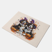 Paillasson Chiens de montagne bernois d'Halloween Fantôme de  (Incliné)