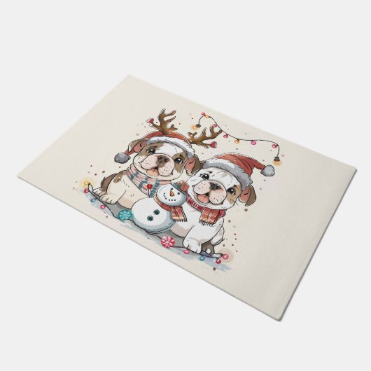 Paillasson Chiens de Noël (Incliné)