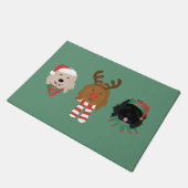 Paillasson Chiens de Noël Goldendoodle (Incliné)