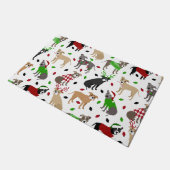 Paillasson Chiens de Noël Pitbull (Incliné)