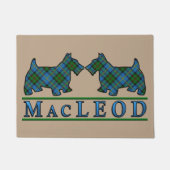 Paillasson Chiens écossais de Scottie de tartan de MacLeod de (Devant)