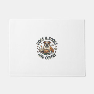 Paillasson Chiens Livres Café Bulldog Pile Tasse_1