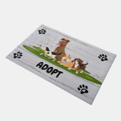 Paillasson Chiens mignons et animés (Incliné)