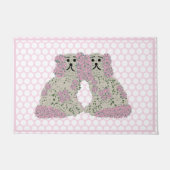 Paillasson Chiens Rose du Staffordshire de Magnolia rose (Devant)