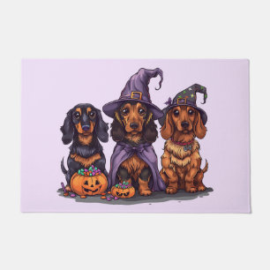 Paillasson Chiens sorciers Halloween Dachshund