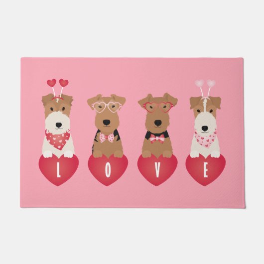 Paillasson Chiens Terrier de Valentine Welsh Wire Fox (Devant)