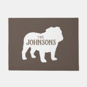 Paillasson Chiffre de balle Silhouette Amoureux des chiens pe (Devant)