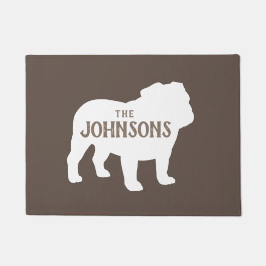 Paillasson Chiffre de balle Silhouette Amoureux des chiens pe (Devant)