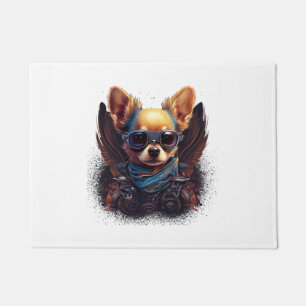 Paillasson Chihuahua Biker Motorcyle Riding Chien Papa