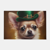 Paillasson Chihuahua Chien en robe de la Saint Patrick (Devant)