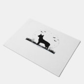 Paillasson Chihuahua Chien - Halloween Moon Silhouette Classi (Incliné)