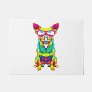 Paillasson Chihuahua Chien Lunettes de soleil Pop Art