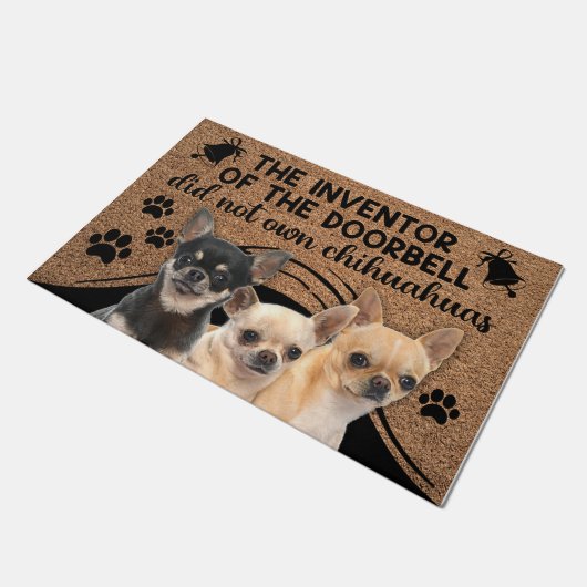 Paillasson Chihuahua Doormat, Chihuahua Lover Welcome Mat (Incliné)