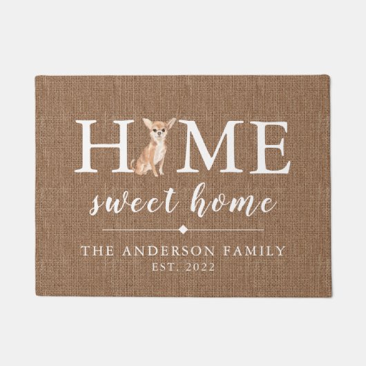 Paillasson Chihuahua Home Sweet Home Porte (Devant)