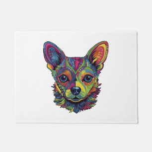 Paillasson Chihuahua peinture Abstraite couleur mignonne chie