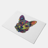 Paillasson Chihuahua peinture Abstraite couleur mignonne chie (Incliné)