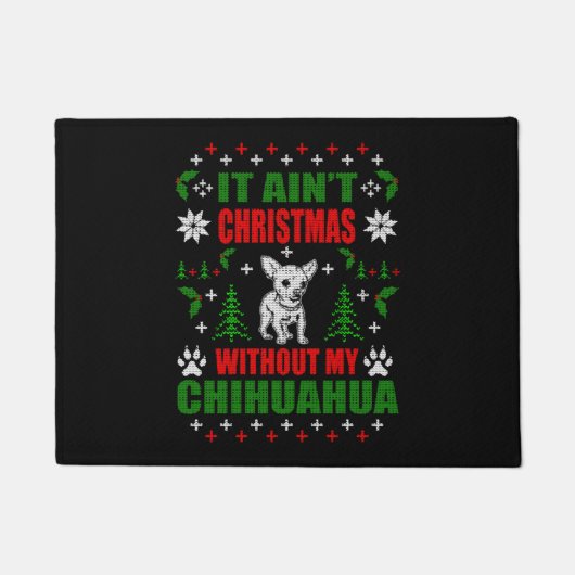 Paillasson Chihuahua Ugly Christmas Sweater (Devant)