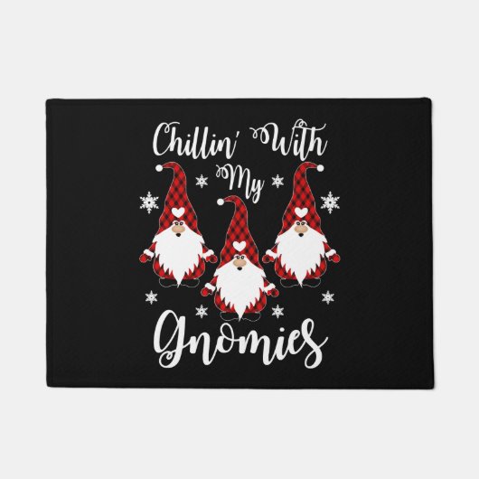 Paillasson Chillin Avec Mes Gnomies Santa Claus Garden Gnome (Devant)