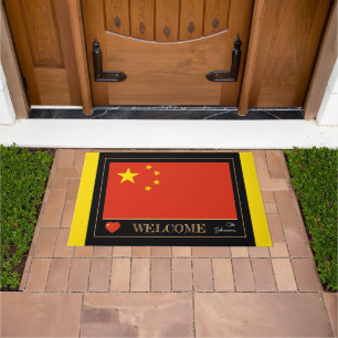 Paillasson Chine & chinois Drapeau de maison mats / sports Bi