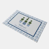 Paillasson Chinoiserie Arbre Topiaire Nom personnalisé Bienve (Incliné)